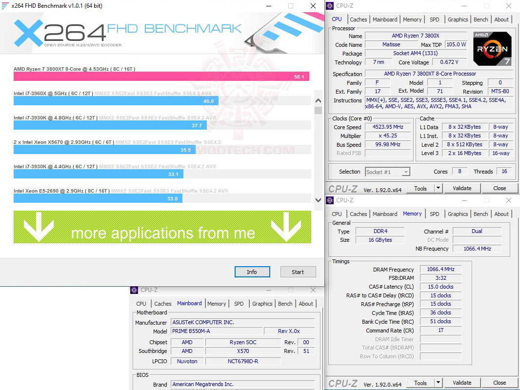 x264 ASUS PRIME B550M A/CSM REVIEW