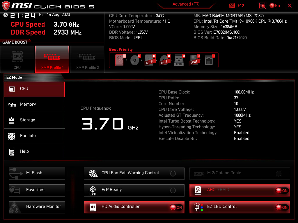 msi snapshot 38 MSI MAG B460M MORTAR REVIEW