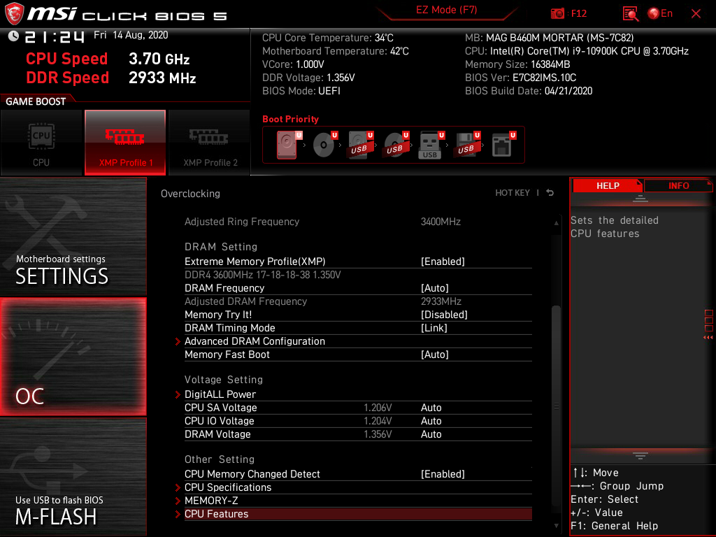 msi snapshot 42 MSI MAG B460M MORTAR REVIEW