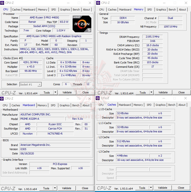 cpuid oc ASUS PRIME A520M A/CSM REVIEW