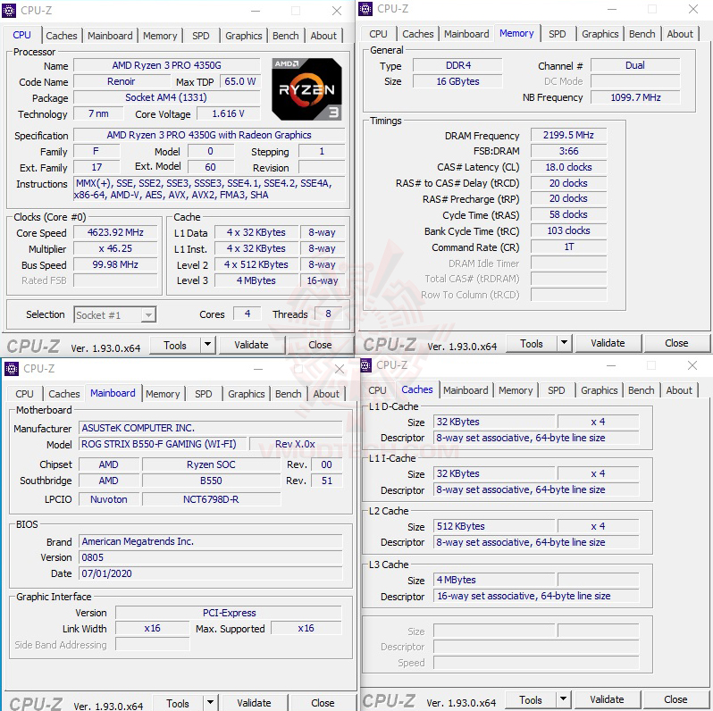 cpuid46 max AMD RYZEN 3 PRO 4350G PROCESSOR REVIEW