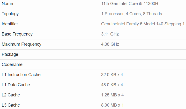 11th gen intel core i5 11300h specifications หลุดผลทดสอบซีพียู Intel Core i7 11370H และ i5 11300H รุ่นประสิทธิภาพสูงในรหัส Tiger Lake ที่ใช้งานในแล็ปท็อป