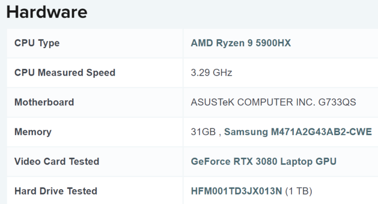 amd ryzen 9 5900hx passmark single result 768x415 หลุดผลทดสอบซีพียู AMD Ryzen 9 5900HX รุ่นใหญ่รหัส Cezanne ที่ใช้งานในแล็ปท็อปเกมส์มิ่งประสิทธิภาพแรงอยู่หัวแถวในโปรแกรม PassMark กันเลยทีเดียว