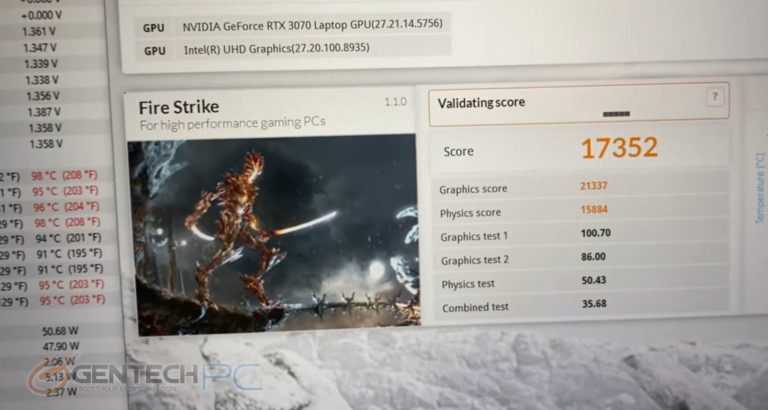 msi gs66 stealth rtx 3070 max q 3dmark fire strike 768x410 เผยผลทดสอบการ์ดจอ Nvidia GeForce RTX 3070 Max P มีประสิทธิภาพแรงกว่ารุ่น Max Q มากถึง 30% กันเลยทีเดียว