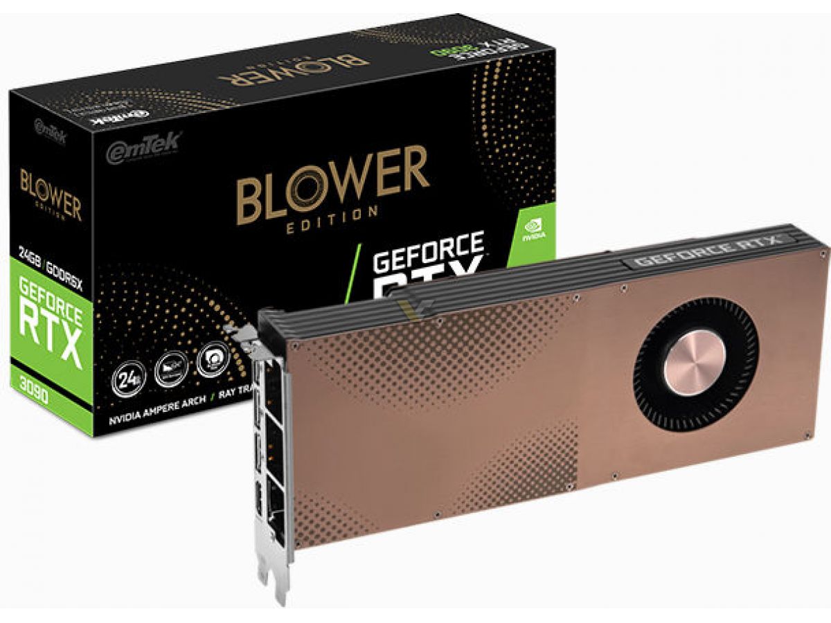 emtek geforce rtx 3090 24gb blower edition1 1 เผยการ์ดจอ Nvidia GeForce RTX 3090 รุ่นพัดลมโบลเวอร์ถูกยกเลิกผลิตทั้งหมดทุกรุ่น