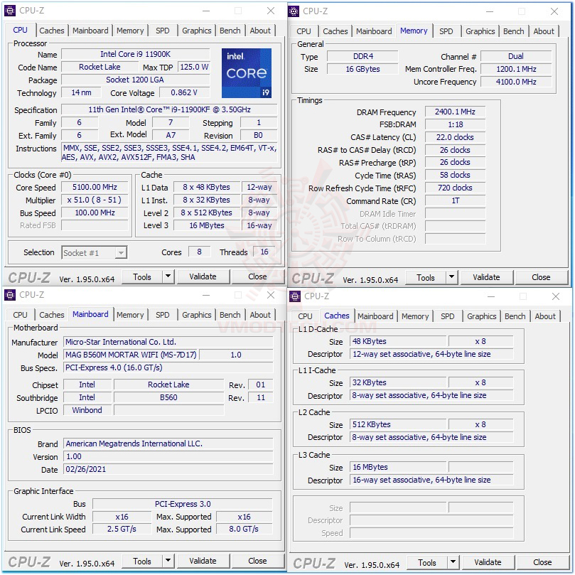 cpuid oc MSI MAG B560M MORTAR WIFI REVIEW