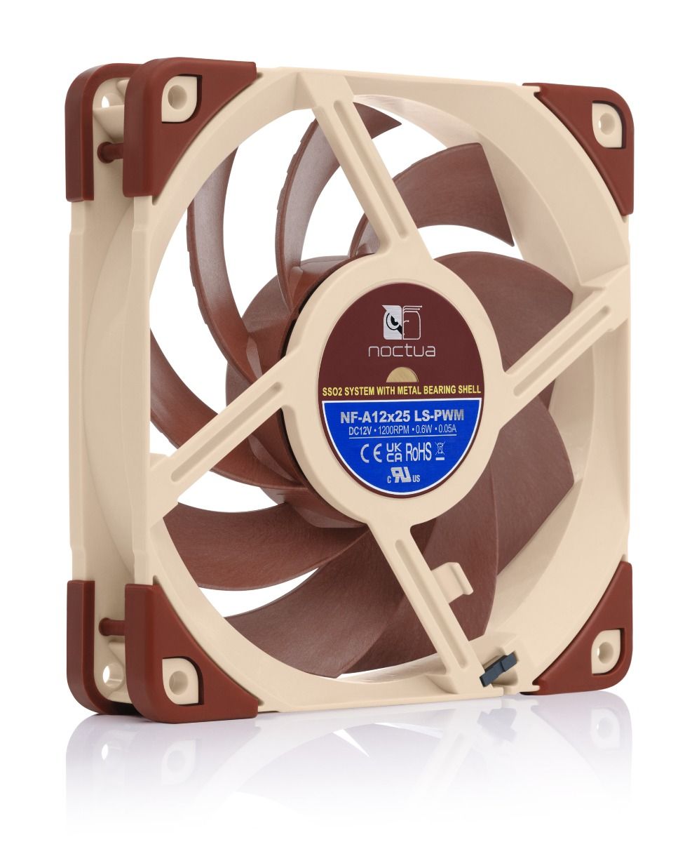 noctua nf a12x25 ls pwm 4 Noctua เปิดตัวฮีตซิงค์ซีพียู NH P1 รุ่นใหม่ล่าสุดแบบ passive กึ่งไม่มีพัดลมมาพร้อมพัดลม LS PWM fan สำหรับติดตั้งเสริมความเย็นรุ่นใหม่ล่าสุด  