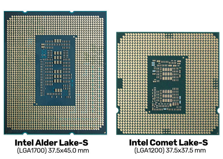 intel lga1700 vs lga1200 cpu 1 หลุดภาพซ็อกเก็ต LGA1700 socket รุ่นใหม่ล่าสุดที่ใช้งานในซีพียู Alder Lake และ Raptor Lake ที่กำลังจะเปิดตัวในเร็วๆ นี้ 