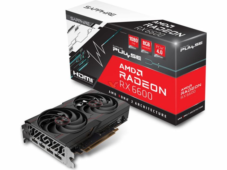 sapphire radeon rx 6600 8gb pulse1 768x576 หลุดภาพการ์ดจอ Sapphire RX 6600 Pulse 8GB รุ่น Non XT พร้อมราคาวางจำหน่าย 590EUR ยูโรหรือประมาณ 23,XXXบาทไทย 