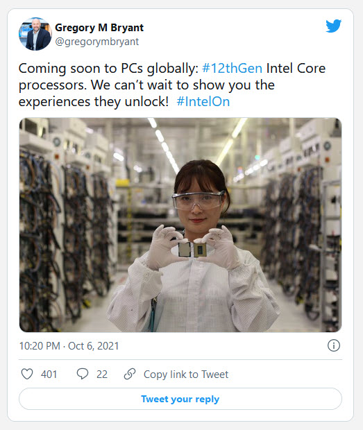 2021 10 07 17 12 14 อินเทลเผยภาพซีพียู Intel Alder Lake อย่างเป็นทางการครั้งแรก 