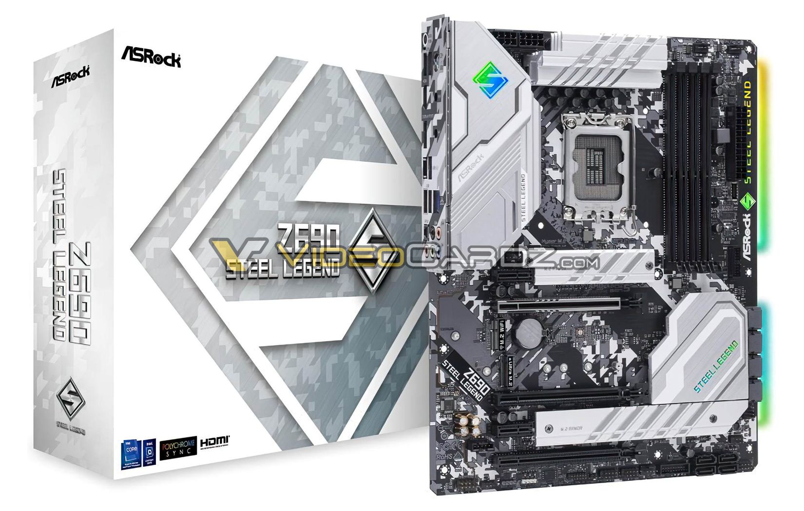 asrock z690 steel legend videocardz หลุดภาพเมนบอร์ด ASRock Z690 ในซีรี่ย์ Taichi, Extreme, Steel Legend และ Phantom Gaming รุ่นใหม่ล่าสุดก่อนเปิดตัวอย่างเป็นทางการ 