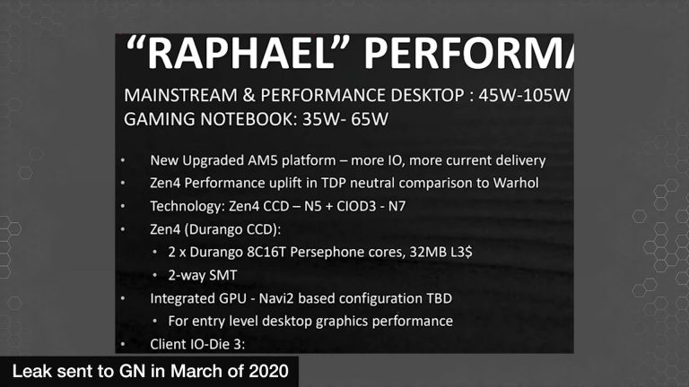 amd raphael am5 gamesnexus 2 768x432 ลือ!! ซีพียู AMD Ryzen 7000 ในรุ่น Mobile รุ่นใหม่ล่าสุดมีจำนวนคอร์ 16 core สถาปัตย์ Zen4 ในรหัส “Raphael H”