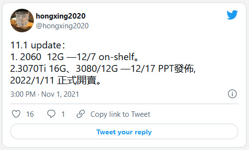 2021 11 01 21 31 25 ลือ!! Nvidia เตรียมเปิดตัวการ์ดจอ Geforce RTX 3070 Ti รุ่นแรมความจุ 16GB และ Geforce RTX 3080 รุ่นแรมความจุ 12GB ในช่วงกลางเดือนธันวาคมที่จะถึงนี้ 