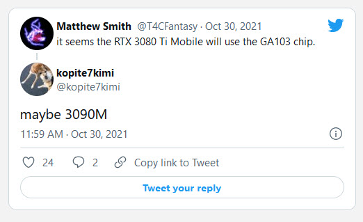 2021 11 01 14 16 56 ลือ!! การ์ดจอ Nvidia GeForce RTX 3080 Ti หรือ RTX 3090 เตรียมลงแล็ปท็อปในเร็วๆ นี้ 