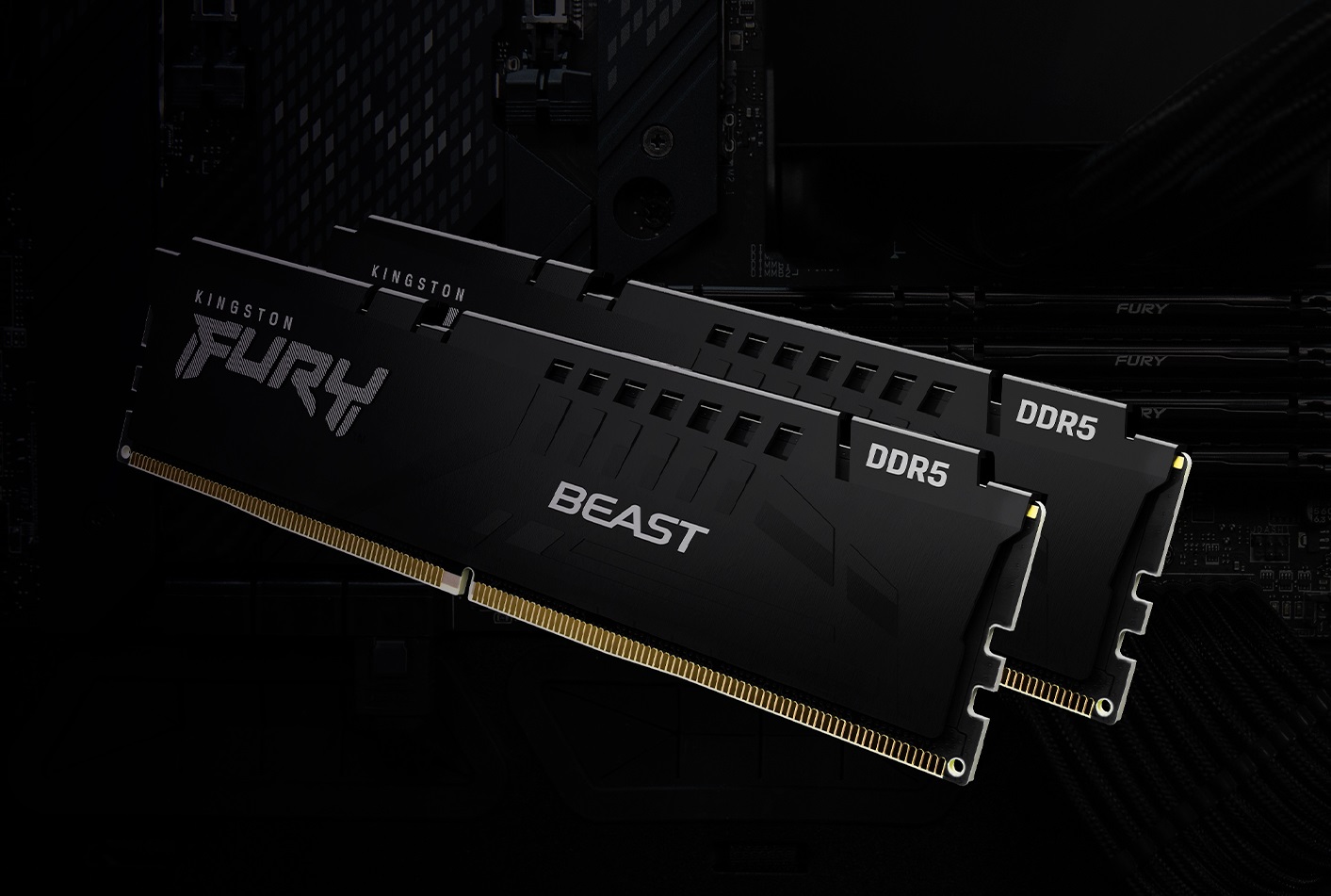 press photo kingston fury beast ddr5 action angle Kingston FURY เปิดตัวหน่วยความจำใหม่ DDR5 พร้อมกลุ่มผลิตภัณฑ์ PCIe 4.0 NVMe SSD เพื่อเหล่าเกมเมอร์ และผู้ที่ชื่นชอบการเล่นเกม!