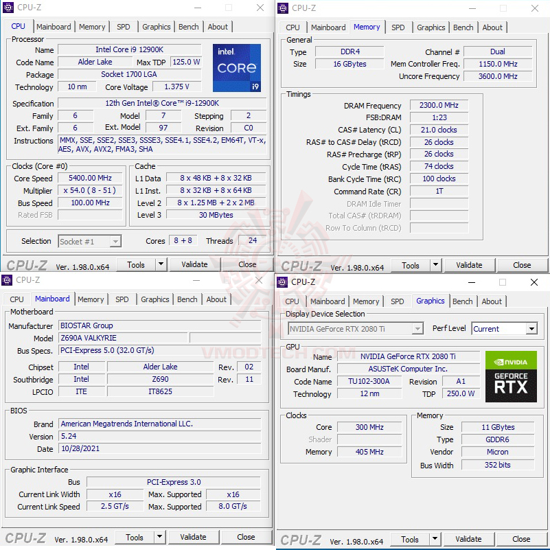 cpuid oc BIOSTAR Z690A VALKYRIE REVIEW