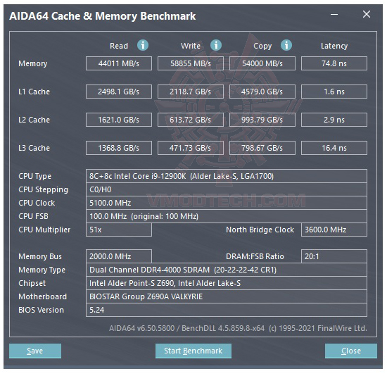 mem BIOSTAR Z690A VALKYRIE REVIEW