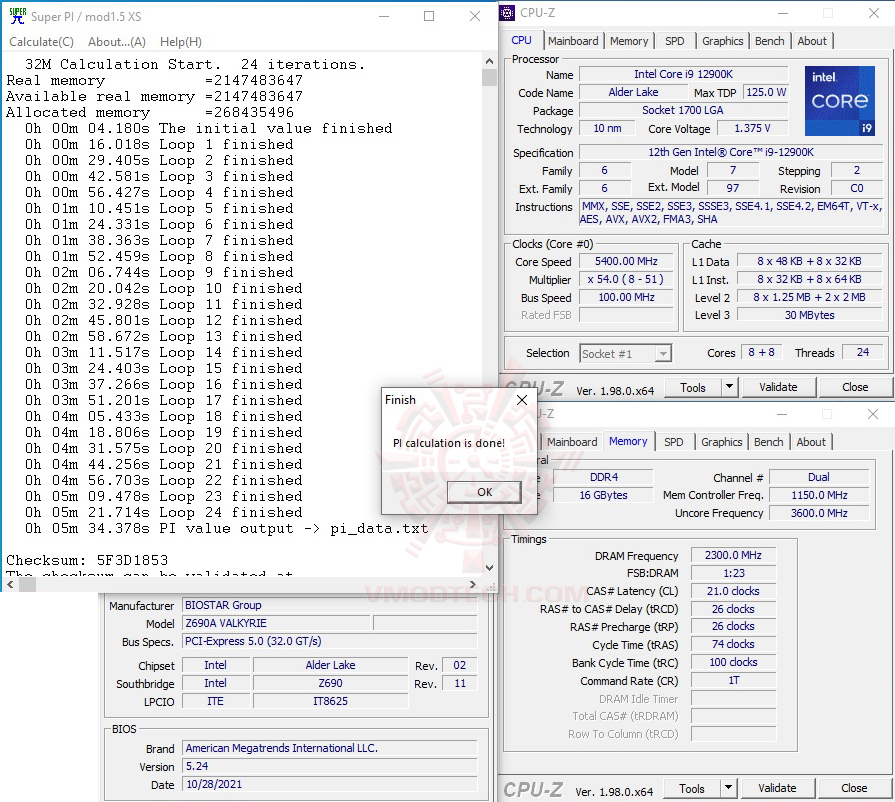 s32 oc BIOSTAR Z690A VALKYRIE REVIEW