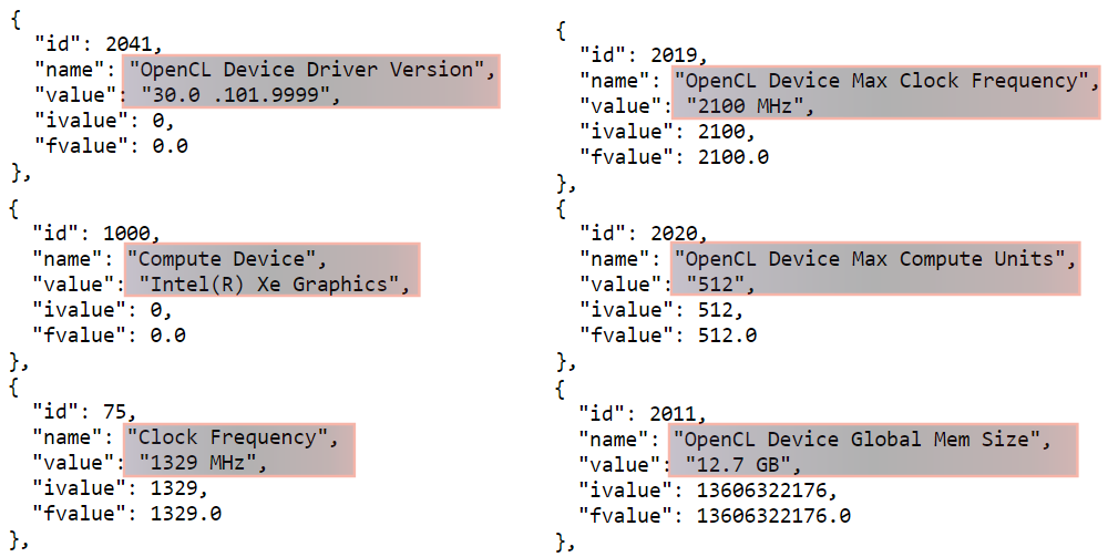 intel xehpg 512 specificaitons หลุดข้อมูลการ์ดจอ Intel Arc Alchemist มีจำนวนคอร์ 512 EUs ในโปรแกรม Geekbench OpenCL benchmarks 