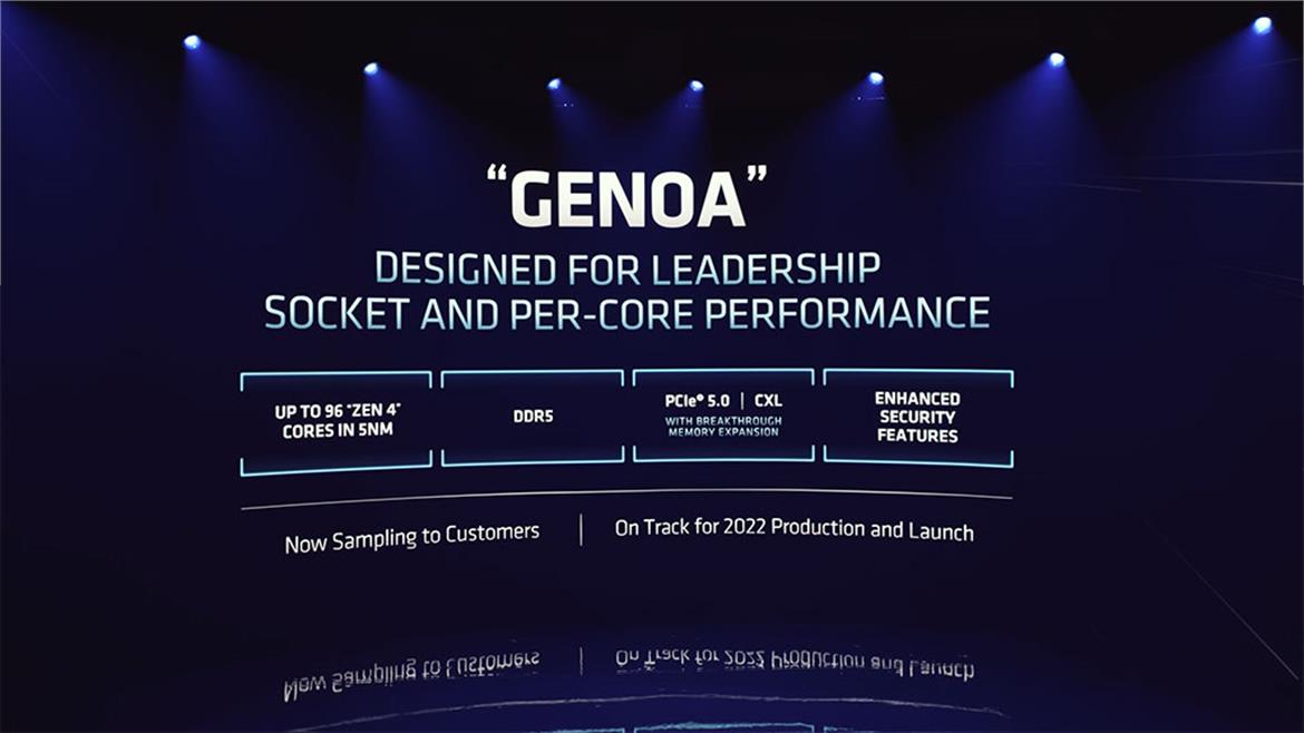 amd genoa cxl เผยข้อมูลซีพียู AMD Zen4 EPYC รหัส “Genoa” รองรับแรม 12 channel ความจุ 12TB DDR5 คาดเปิดตัวปี 2022 