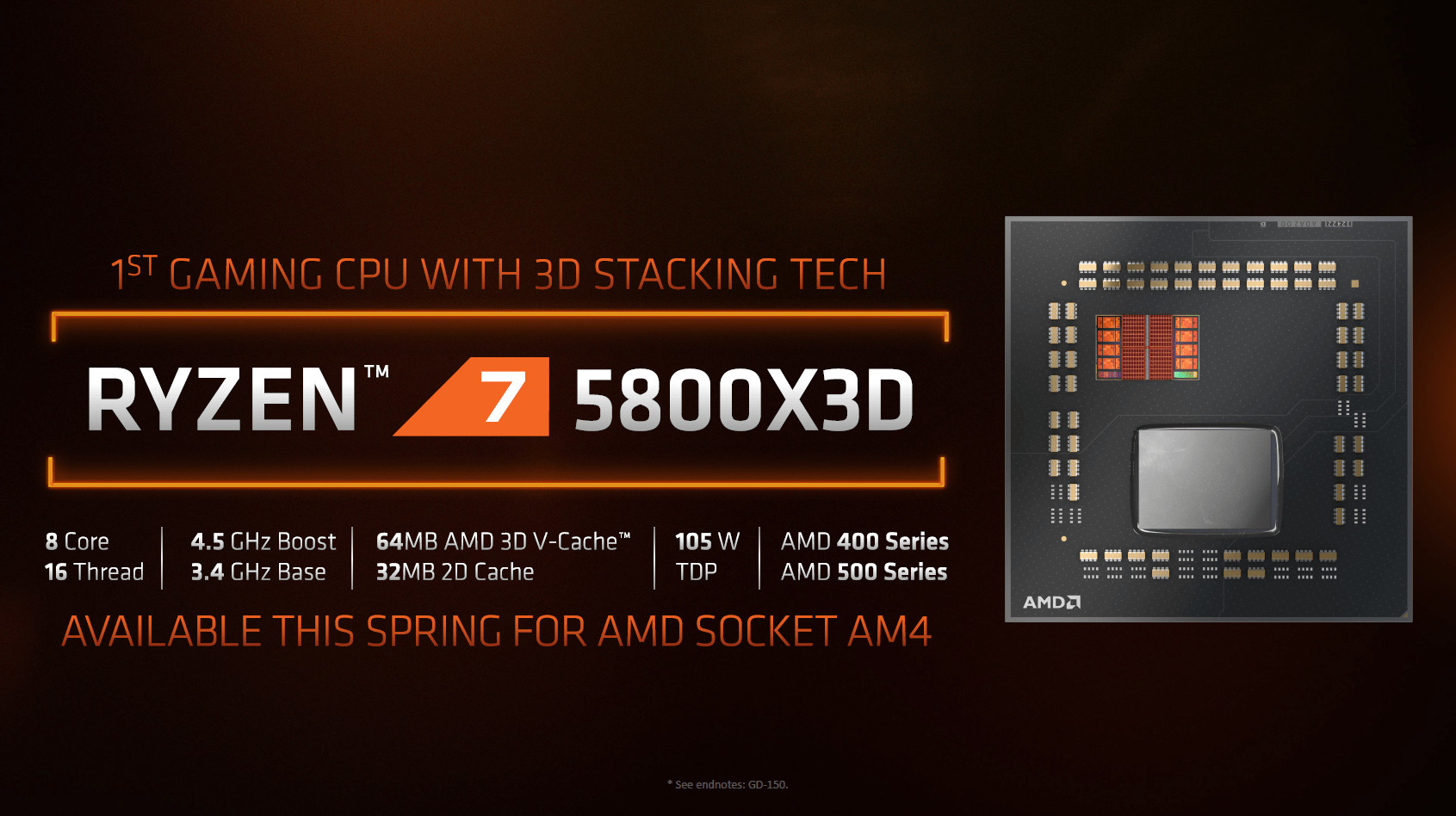 amd ryzen 7 5800x3d 1 AMD ยืนยันพร้อมเปิดตัวซีพียู AMD Ryzen 7 5800X3D รุ่นใหม่ในฤดูใบไม้ผลินี้และซีพียู Zen4 ในรหัส Raphael ล่าสุดในช่วงครึ่งหลังของปี 2022