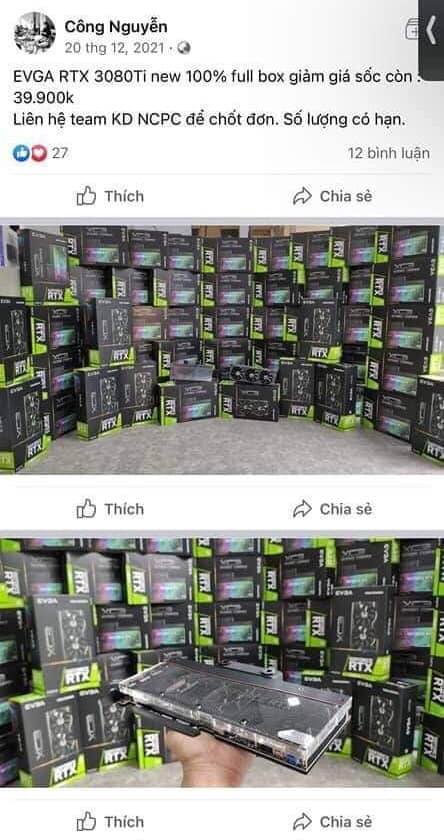 evga rtx30 vietnam 2 การ์ดจอ EVGA GeForce RTX 3080 Ti ที่ถูกขโมยจากสหรัฐอเมริกาเมื่อปีที่แล้วไปโผล่วางจำหน่ายที่ฝั่งเวียดนามพร้อมรับประกัน 1เดือน 