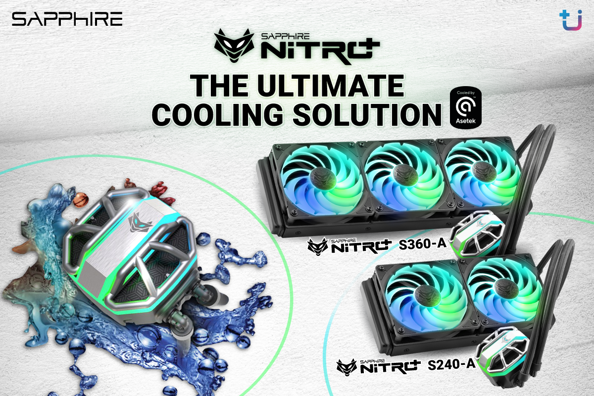 pr sapphire main 6 Ascenti เซอร์ไพรส์ตรุษจีน เปิดตัวสินค้าสุดพิเศษ !! Sapphire NITRO+ S360 A/S240 A AIO CPU Cooler ชุดระบายความร้อนด้วยน้ำ ปั๊มที่ดีที่สุดจาก ASETEK Gen 7th 