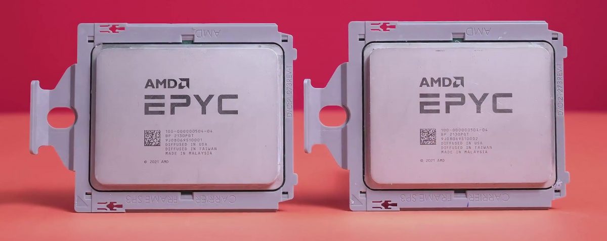 epyc 7773x cpus e1644340653943 1200x477 หลุดผลทดสอบซีพียู AMD “Milan X” 7773X EPYC 64C/128T มาพร้อม 3D V Cache โอเวอร์คล๊อกที่ความเร็ว 4.8 GHz