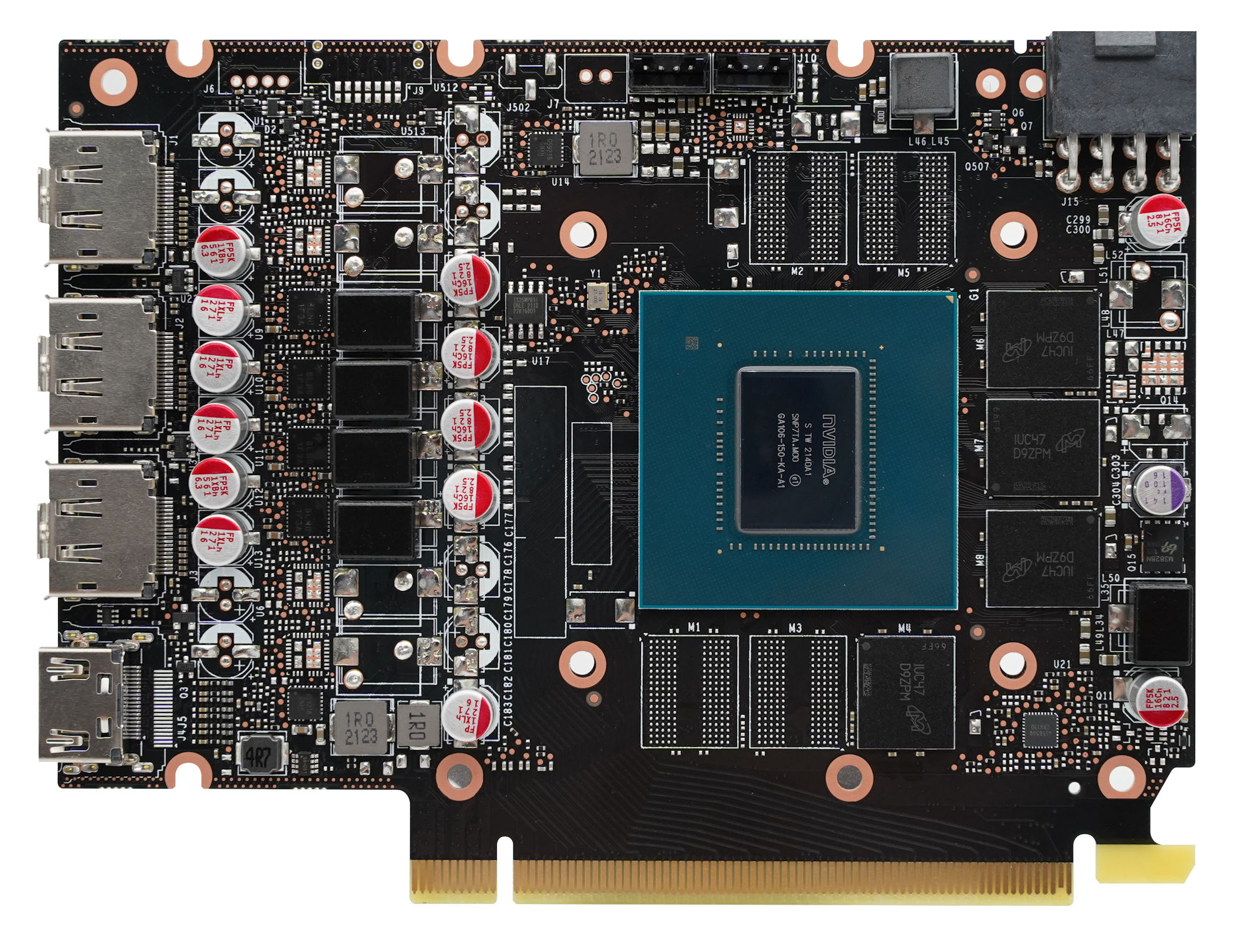 rtx3050 pcb ga106 150gpu ลือ!! NVIDIA เตรียมเปิดตัว NVIDIA GeForce RTX 3050 รุ่นใหม่ใช้ชิป GA107 ที่กินไฟน้อยลงกว่าเดิม 115W TDP