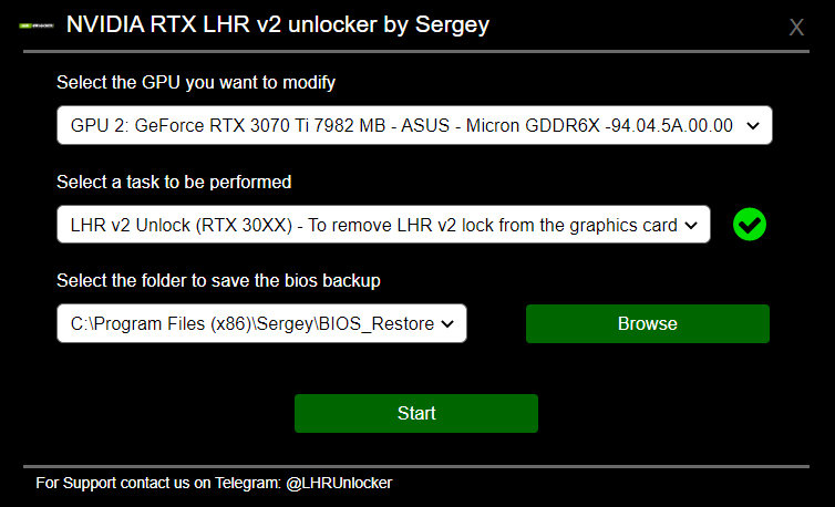 lhr unlocker 1 การ์ดจอรุ่นลดแรงขุด LHR โดนโปรแกรม NVIDIA RTX LHR BIOS v2 Unlocker ทำการปลดล๊อกไบออสให้ขุดได้แรงเต็มประสิทธิภาพ