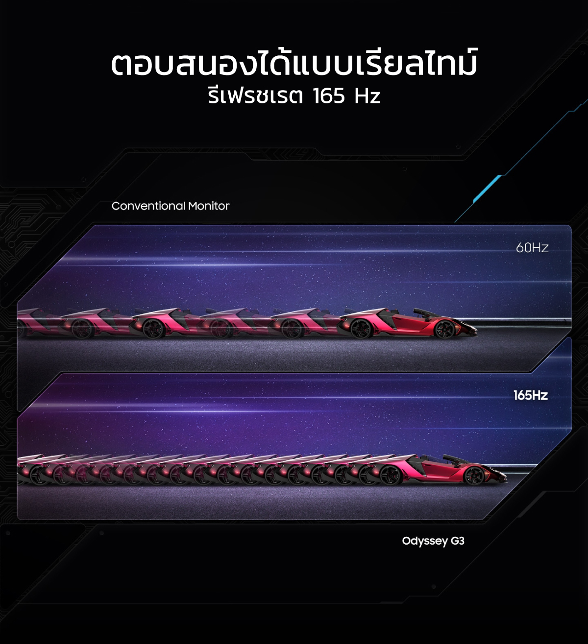 2 pr Ascenti เปิดตัว Samsung Odyssey G3 Gaming Monitor ตอบสนองได้แบบเรียลไทม์ รวดเร็ว ลื่นไหล แม่นยำ