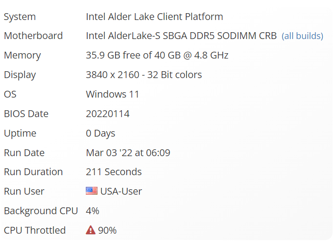 alder lake s laptops หลุดซีพียู Intel Core i7 12650HX 14C/20T คาดเป็นรหัสรุ่น Alder Lake S รุ่นแรกที่ใช้งานในแล็ปท็อป