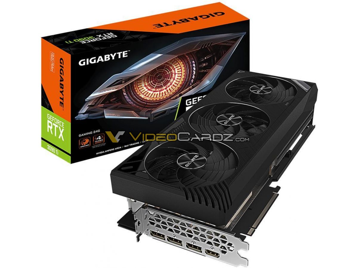 gigabyte geforce rtx 3090 ti 24gb gaming 0 หลุดรูปภาพและราคา NVIDIA GeForce RTX 3090 Ti อยู่ที่ 1999USD หรือประมาณ 65,XXXบาท แรงกว่ารุ่นเดิมประมาณ 7% 