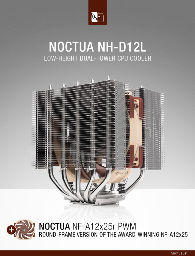 noctua april 2022 launch 1 web Noctua เปิดตัวฮีตซิงค์ NH D12L พร้อมชุดพัดลม NF A12x25r รุ่นใหม่ล่าสุด 