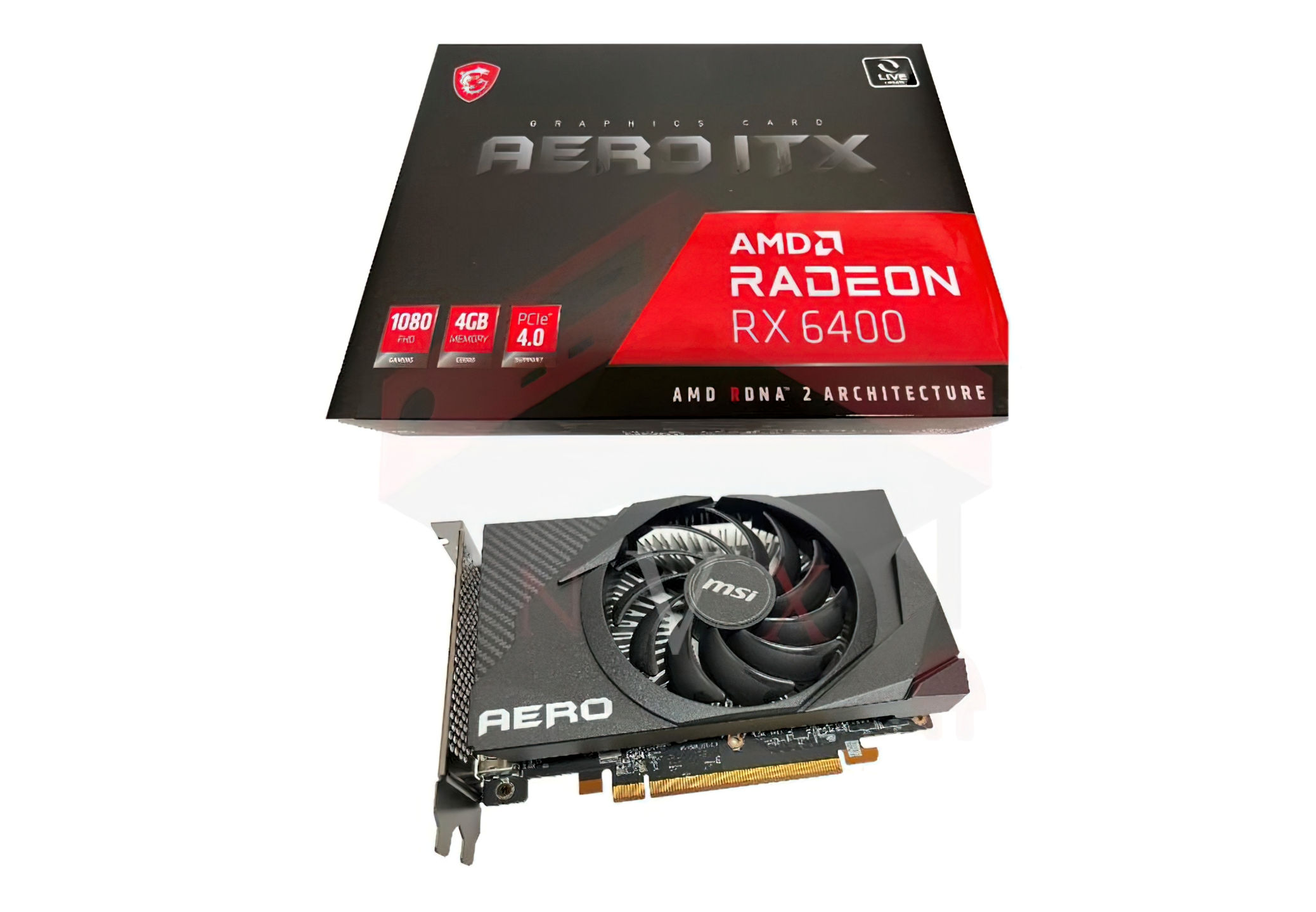 msi rx 6400 aero พบข้อมูลการ์ดจอ MSI Radeon RX 6400 AERO ITX รุ่นเล็กวางจำหน่ายที่สิงค์โปรในราคา 256USD หรือประมาณ 8,4XXบาทไทย