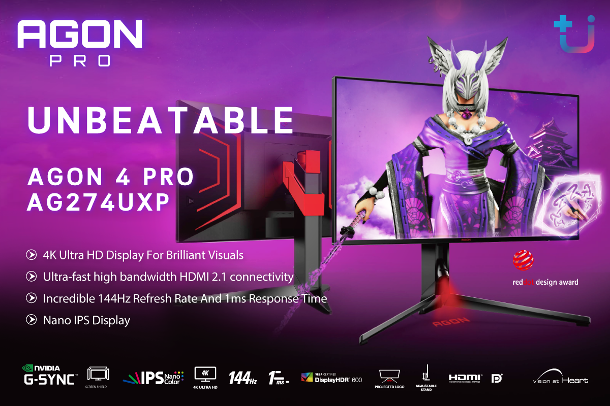 pr agon ag274uxp 3 Ascenti เปิดตัวสุดยอดเกมมิ่งมอนิเตอร์ AGON PRO AG274UXP สเปคขั้นเทพ 4K@144Hz 1ms Nano IPS