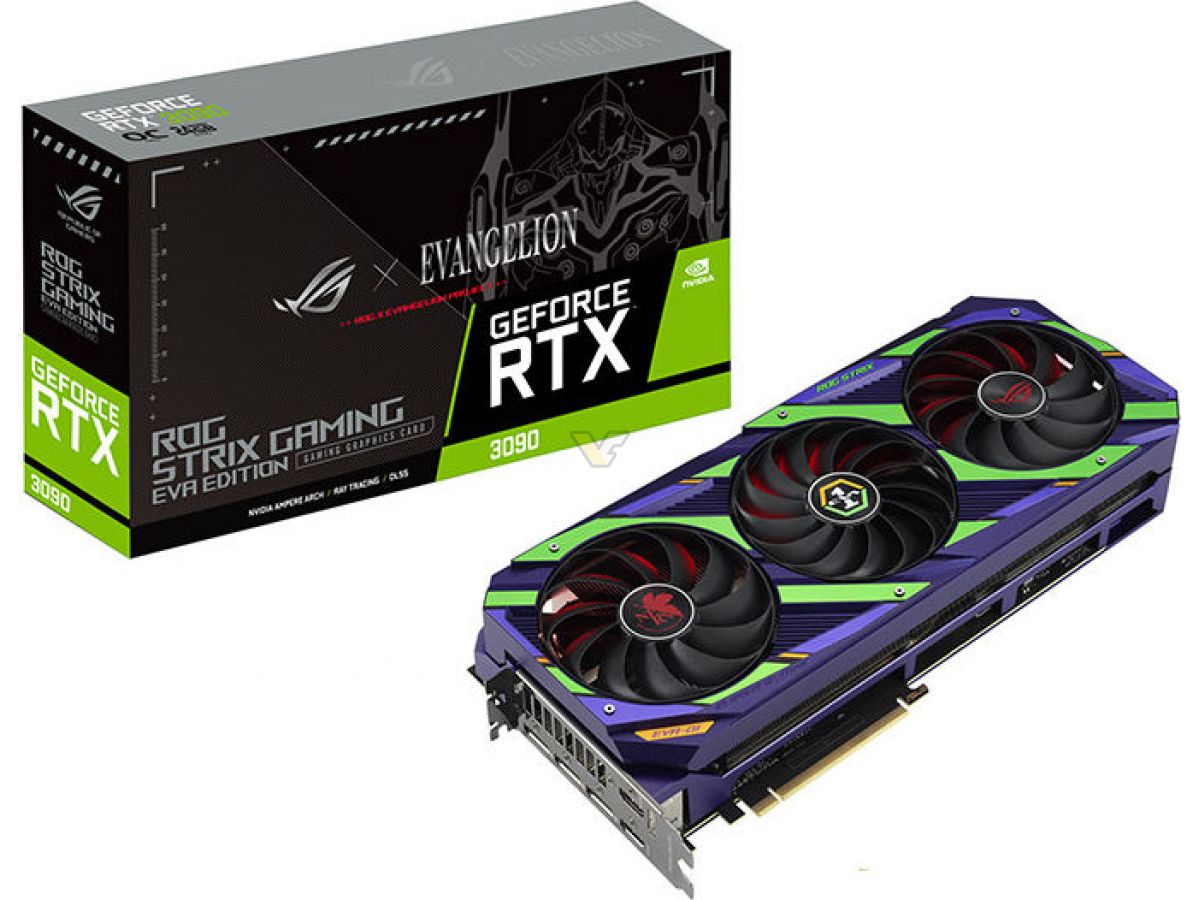 asus geforce rtx 3090 24gb rog strix oc eva edition 1 เอซุสเปิดตัวการ์ดจอ ASUS GeForce RTX 3090 ROG STRIX EVANGELION Edition รุ่นใหม่ล่าสุด