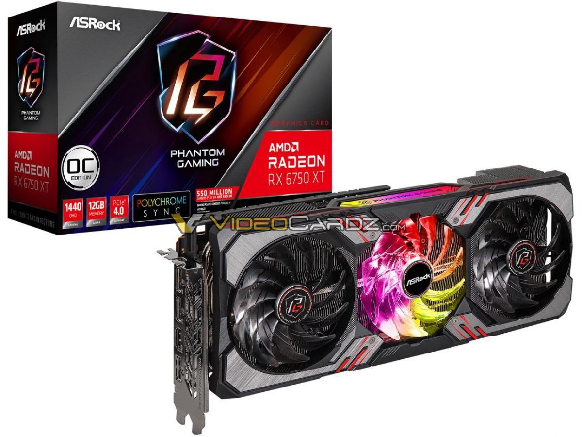 asrock radeon rx 6750 xt 12gb phantom gaming d oc หลุดภาพการ์ดจอ AMD Radeon RX 6750XT และ RX 6650XT รุ่น Custom จากแบรนด์ดังต่างๆ อย่างไม่เป็นทางการ