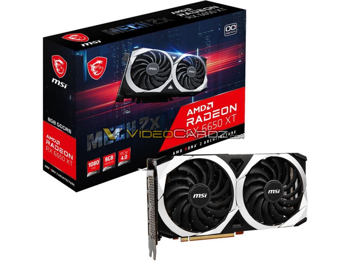 msi radeon rx 6650 xt 8gb mech 2x oc หลุดภาพการ์ดจอ AMD Radeon RX 6750XT และ RX 6650XT รุ่น Custom จากแบรนด์ดังต่างๆ อย่างไม่เป็นทางการ