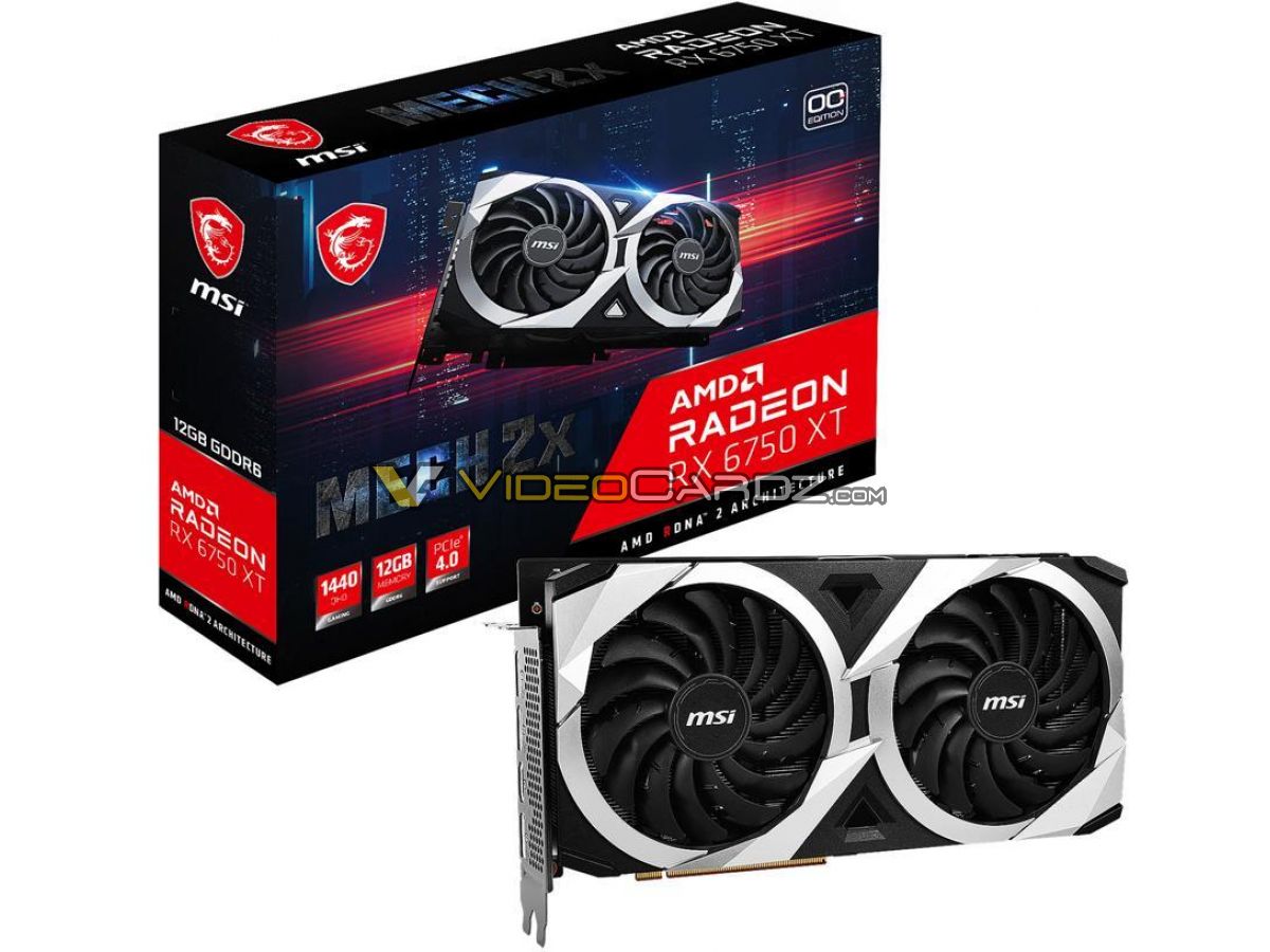 msi radeon rx 6750 xt 12gb mech 2x oc หลุดภาพการ์ดจอ AMD Radeon RX 6750XT และ RX 6650XT รุ่น Custom จากแบรนด์ดังต่างๆ อย่างไม่เป็นทางการ