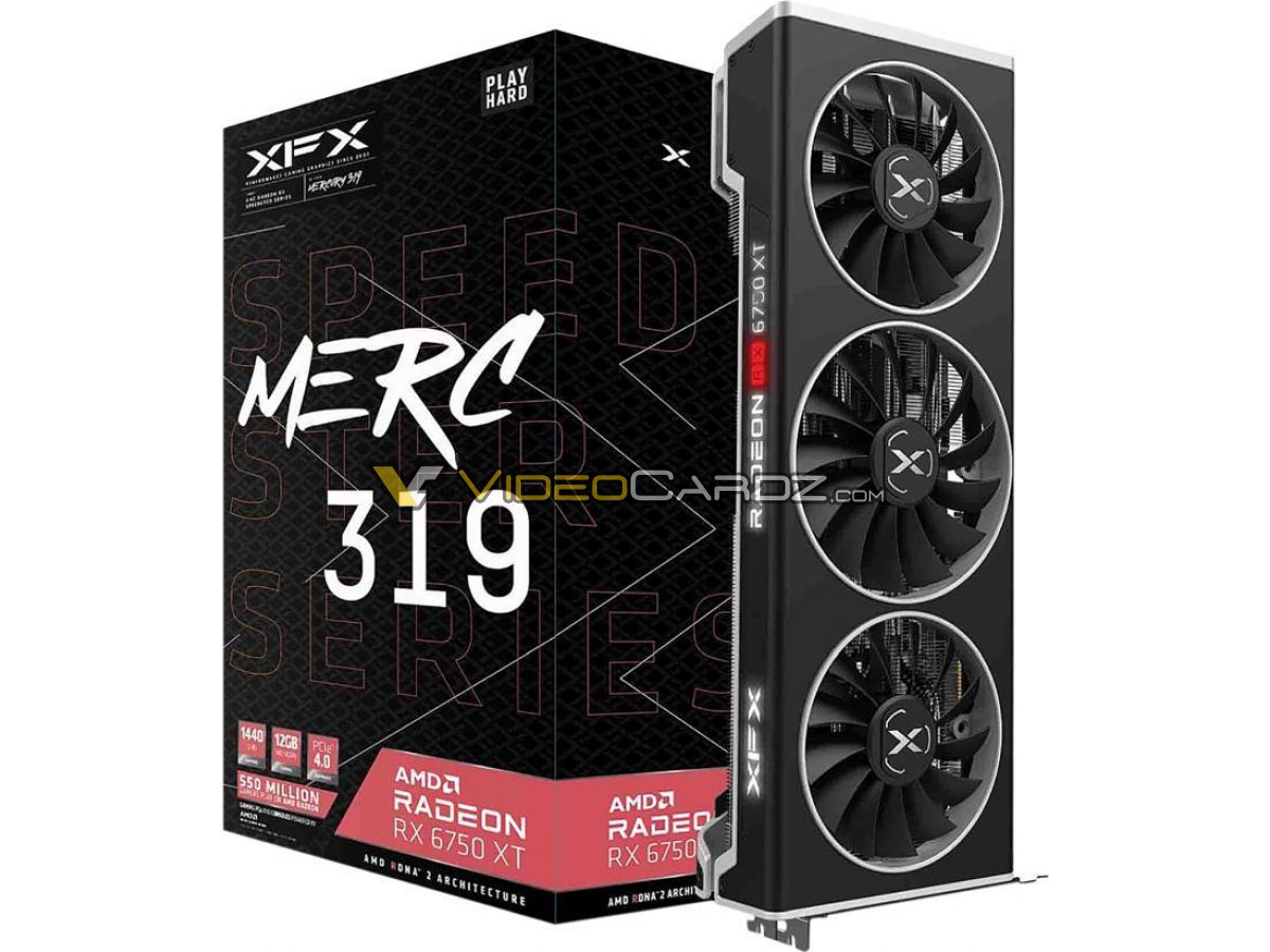 xfx radeon rx 6750 xt 12gb speedster merc 319 หลุดภาพการ์ดจอ AMD Radeon RX 6750XT และ RX 6650XT รุ่น Custom จากแบรนด์ดังต่างๆ อย่างไม่เป็นทางการ