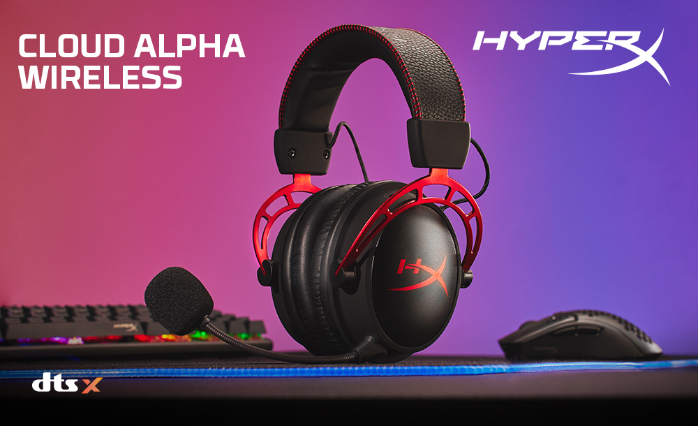 pr cloud alpha wireles dts 1000x6101 HyperX เปิดตัวหูฟังเกมมิ่งไร้สาย Alpha Wireless ที่คว้ารางวัลและ Alloy Origins 65 คีย์บอร์ดเกมมิ่งแบบแมคคานิคอล