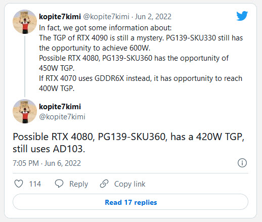 2022 06 08 11 02 01 ลือ!! การ์ดจอ NVIDIA GeForce RTX 4080 รุ่นใหม่อาจจะกินไฟถึง 420W TDP