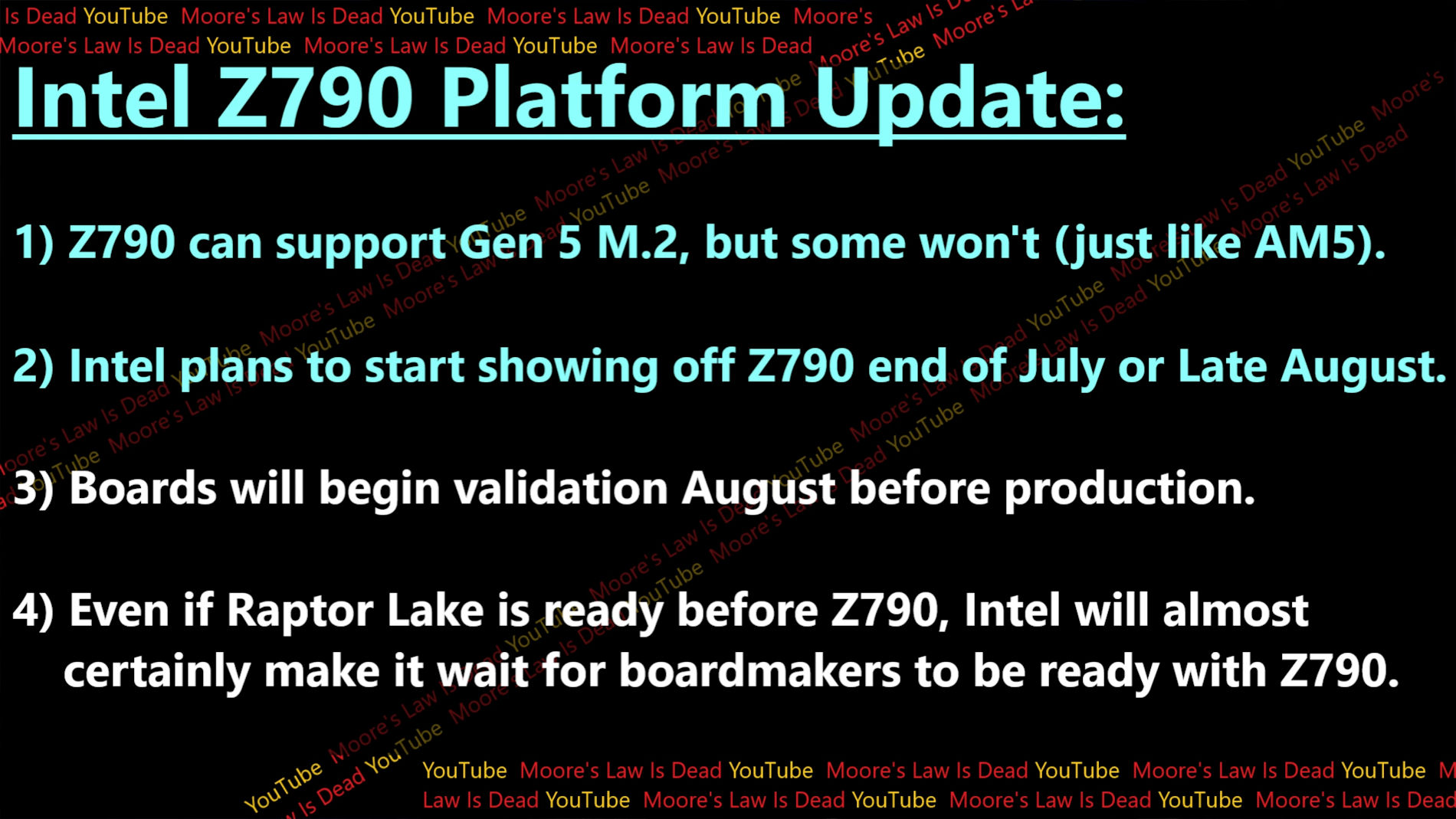 mlid z790 เผยเมนบอร์ด Intel Z790 รุ่นใหม่จะรองรับ PCIe Gen5 ที่ใช้งานกับ M.2 SSD ได้และอาจเปิดตัวในปลายเดือนกรกฎาคมนี้