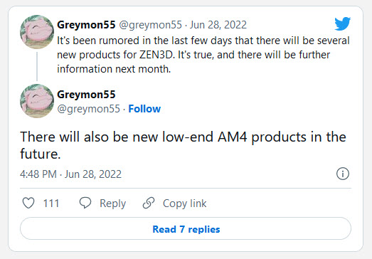 2022 07 04 10 01 30 ลือ!! AMD เตรียมเปิดตัวซีพียู Zen3D ในรุ่นเล็กระดับล่าง AM4 รุ่นใหม่ในเร็วๆ นี้ 