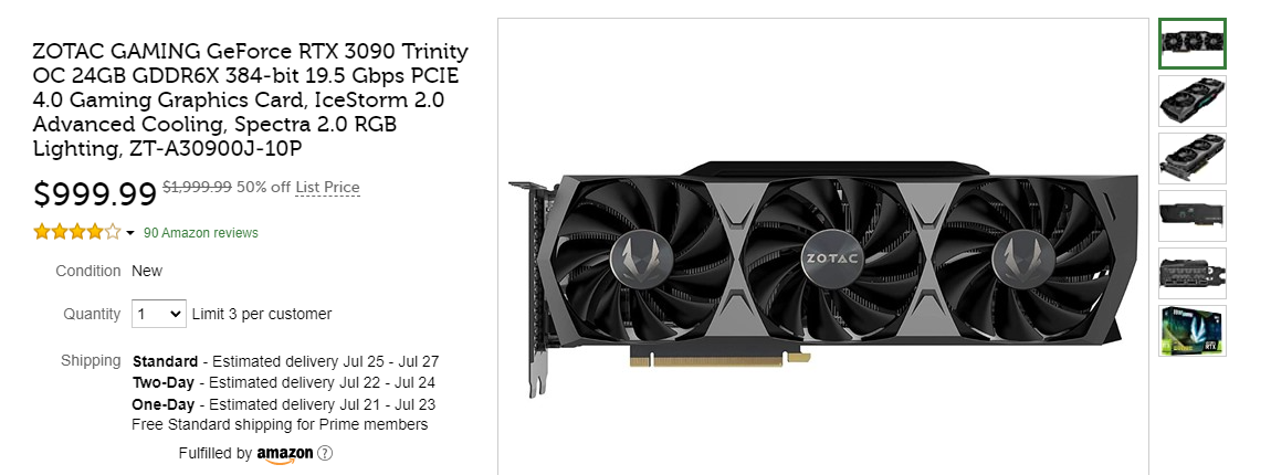 woot 3090 ราคาตกฮวบ!! NVIDIA GeForce RTX 3080 Ti ลดราคาลงมากถึง 200ดอลล่าฯ ในเวลาเพียง 10วัน เหลือเพียง 900ดอลล่าฯ หรือประมาณ 32,XXXบาท 