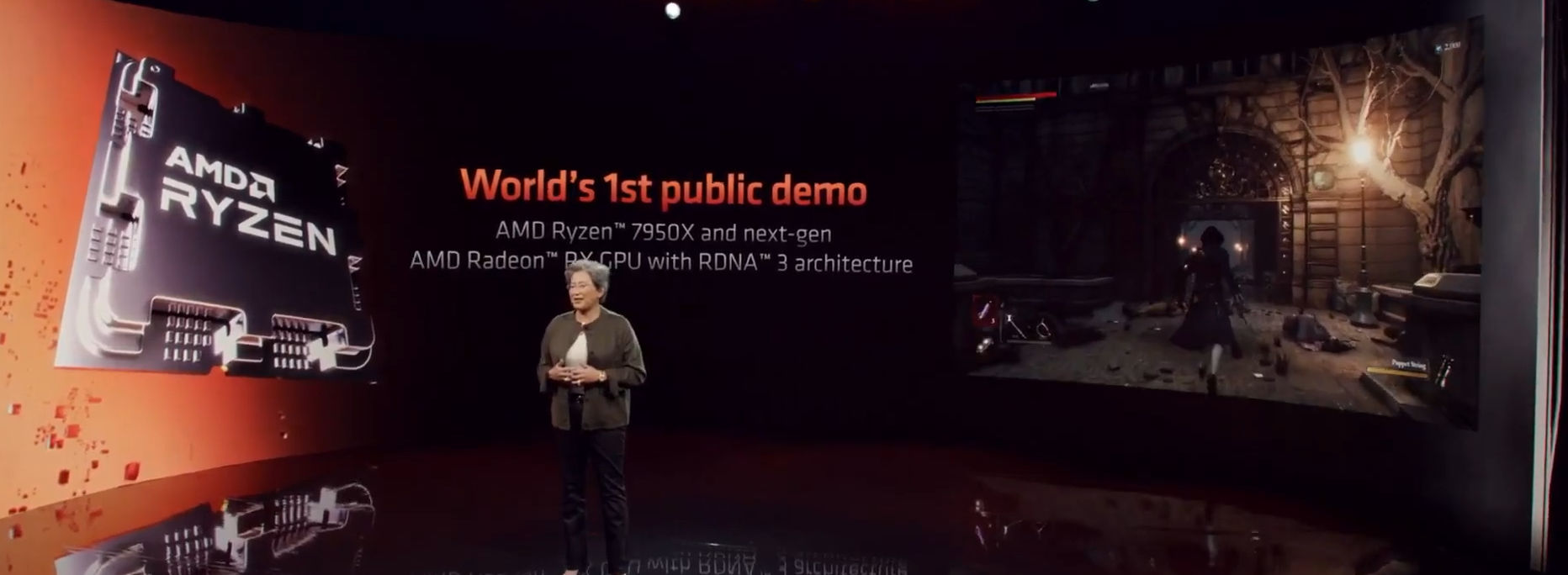 amd rx 7000 demo เอเอ็มดีเผยข้อมูลการ์ดจอ AMD Radeon RX 7000 สถาปัตย์ RDNA3 รุ่นใหม่ล่าสุดแรงกว่าเดิม 50% เตรียมเปิดตัวในปลายปีนี้ 