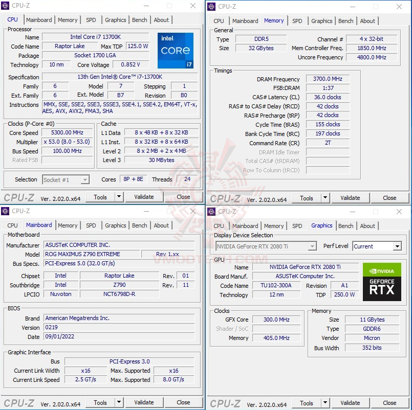 cpuid ddr5 7400mhz INTEL CORE i7 13700K PROCESSOR REVIEW