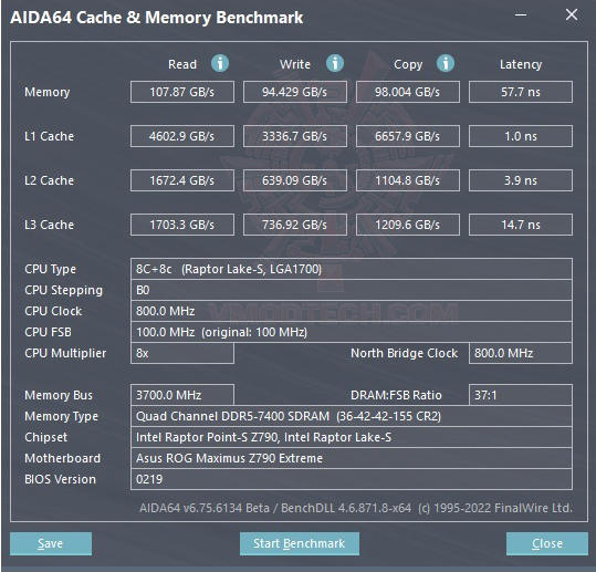 mem7400 cl38 INTEL CORE i7 13700K PROCESSOR REVIEW