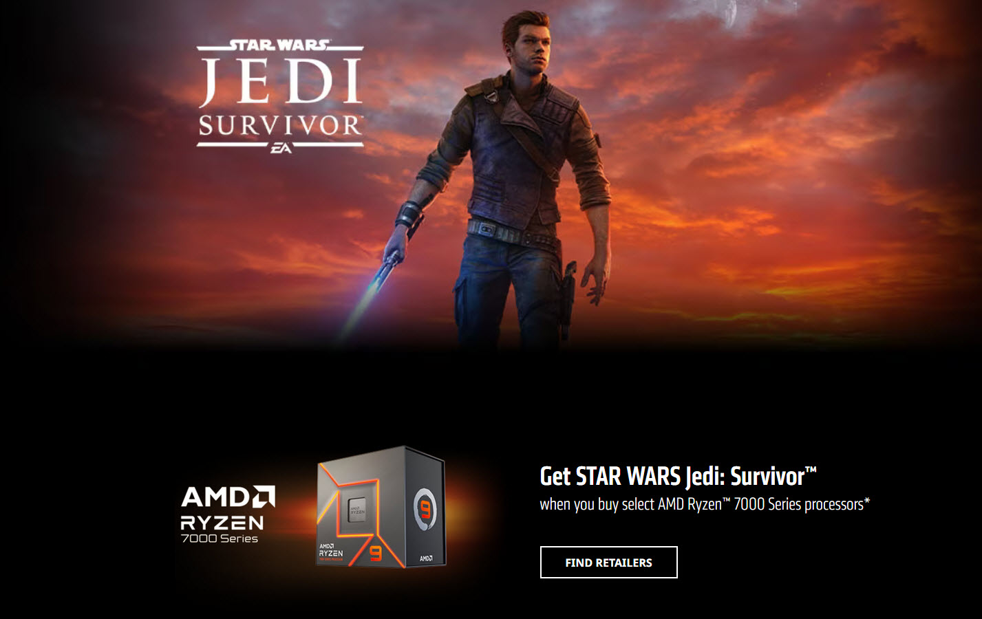 2023 01 25 10 17 49 เอเอ็มดีจัดโปรโมชั่นพิเศษแถมเกมส์ STAR WARS Jedi: Survivor เมื่อซื้อซีพียู AMD Ryzen 7000 Series ทุกรุ่น